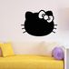 Ambiance Sticker Leisteen schoolbord – zelfklevende muurstickers – kitten met vlinderdas – H 80 x B 110 cm