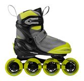 Roces Moody X TIF Boy Verstelbare Skeelers Kinderen – Inline Skates – Meegroei Skates – Grijs Groen – Maat 30-35