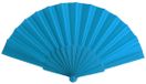 Merkloos Spaanse Handwaaier - turquoise blauw - 23 x 43 cm