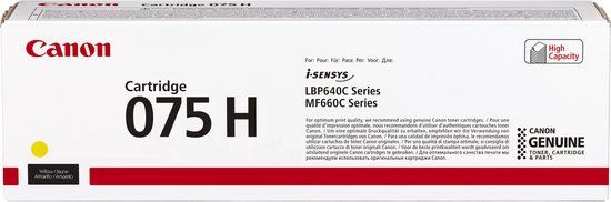 Canon 075 H tonercartridge 1 stuk(s) Origineel Geel