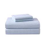 Laura Ashley Home - Queen lakens, katoenen flanellen beddengoed set, geborsteld voor extra zachtheid en comfort (blauw, koningin)