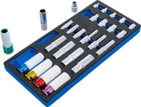 BGS technic BGS Dopsleuteldoppen, zeskant, diep 11– 22 mm E-profiel E10 - E22, 26 delig