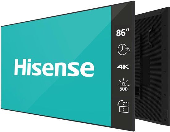 Hisense 86" 4K IPS UHD Digital Signage Display - 24/7 Operation