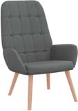 vidaXL Relaxstoel stof donkergrijs