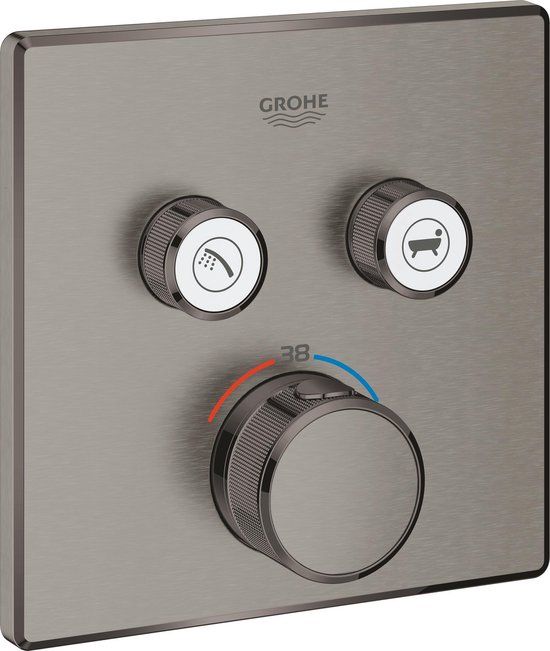 GROHE Grohtherm SmartControl Douchethermostaat - Hard Graphite - Opbouw