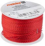 Meister Metselaarskoord rood - 100 m lengte - Ø 1,2 mm - polyethyleen gevlochten - knoopvast - scheurvast & belastbaar - op spoel/richtsnoer/bouwsnoer/soldeersnoer/bestratingskoord