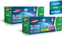 Caterserve Sacs coulissants avec fermeture éclair, set de 60 litres de sacs alimentaires (1 litre), debout et remplissables, fond extensible, convient pour congélateur et micro-ondes