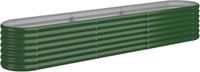 vidaXL Plantenbak - 224x40x36 cm - Gegalvaniseerd Staal - Groen