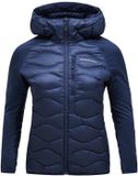 Peak Performance W Helium Down Hybrid Hood - Veste - Blue Shadow - M