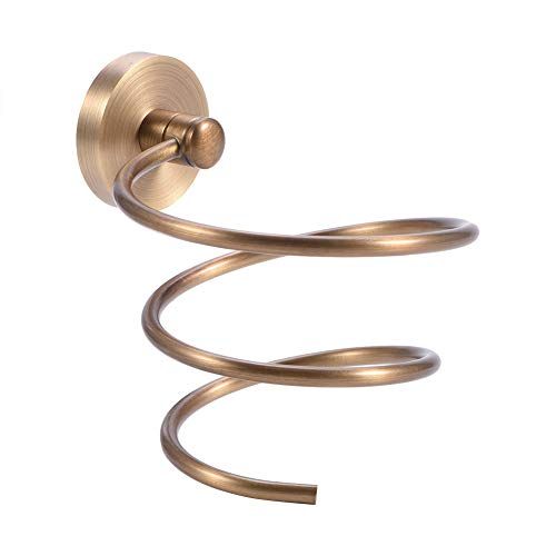 OKBYY Föhnhouder - Antiek Messing - Wandhouder - Badkamer/Slaapkamer/Balkon