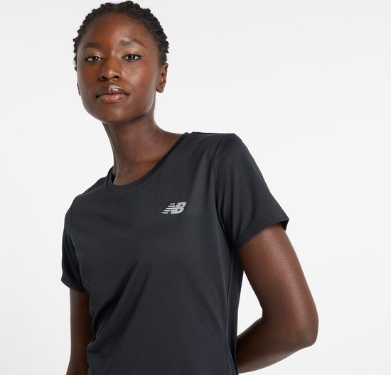 New Balance Sport Short Sleeve Dames Sportshirt - Zwart