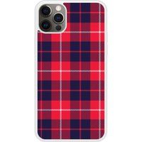 Apple Bedrukt siliconen hoesje compatibel met iPhone 12 Pro Tartan Rouge 2