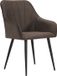 Soof & Tess Ferrara Eetkamerstoel - Set van 2 - Bruin - Velvet - Industrieel