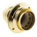 Zenitech E27 Lampfitting In Vernikkeld Staal Met Dubbele Ring En Aarde Terminal - Bakelieten Kraag - Max Spanning 250V - Max Stroom 4A - Goud