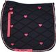 Pagony Zadeldek Hearts - Maat: Full - Bleu foncé - Polyester