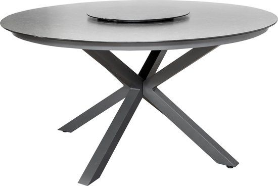SenS-Line Atalanta Tuintafel ø145 cm - Grijs - Keramiek