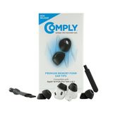Comply Foam TrueGrip Premium Memory Foam oordopjes voor Apple AirPods Pro 1e en 2e generatie - S/M/L, zwart (3 paar)