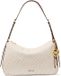 Michael Kors Nolita Medium Top Zip Convertible Shoulder Bag Beige Polyester