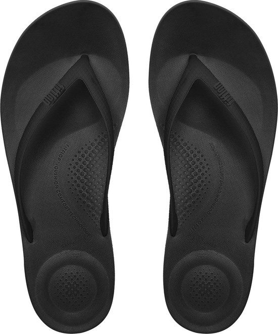 FitFlop IQushion Ergonomic Teenslippers Dames Zwart Maat 40
