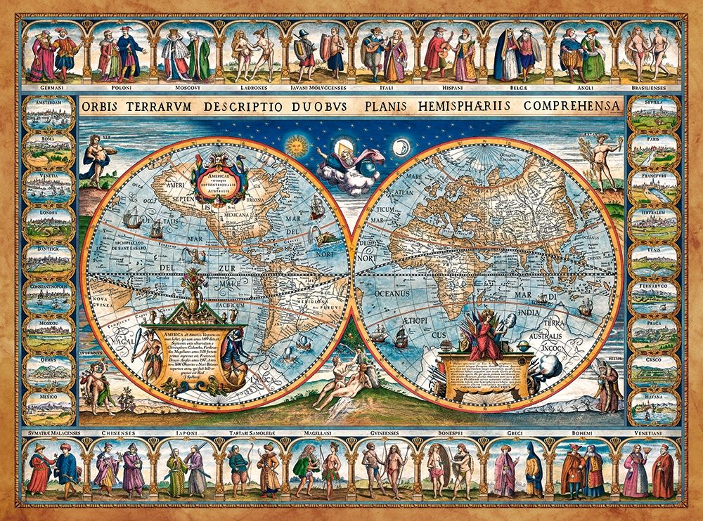 Castorland Map of the world - 2000 stukjes - Puzzel