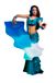 FIESTAS GUIRCA Enorme waaier in blauw en wit, 60 x 140 cm, decoratief accessoire voor Aziatische themafeesten en feesten, ideaal voor volwassen vrouwen, blauw en wit