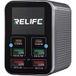 Relife Station de charge Relife Q4, 72W, 5A, 2 x USB-C - 4 x USB-A, Gris