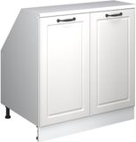 Vicco Rion Kast voor schuine wand – 80 x 81.6 cm met 2 deuren, kastromp 60 cm diepte Wit Landhuis