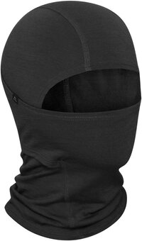DANISH ENDURANCE Merinowol Balaclava - Lichtgewicht Sjaal - Functioneel Gezichtsmasker - Unisex - Zwart - Maat L/XL