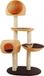 Karlie Krabpaal Outdoor Buitenkrabpaal III Bruin Pluche Sisal 4 Ligplekken 3 Niveaus Met Huisje 158 cm Hoog