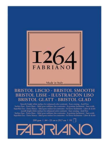 Honsell Fabriano Bristolblok 1264 - DIN A4 - 200 g/m² - 50 vellen