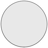 vidaXL Wandspiegel rond Ø60 cm zwart