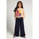 LOOXS little rechtvallende sweater met tekst - beige