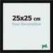 yd. Cadre photo 25x25 cm Noir Brillant MDF Bologna
