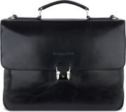 Bugatti Romano Leren Laptoptas Briefcase Zwart