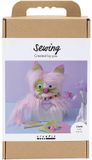 Creativ Company CC Craft Kit Sewing, Cat, assorted colours, 1 pack