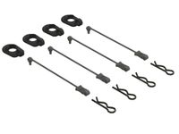 Horizon Body Clip Retainers 1/5 Scale (Black, 4)