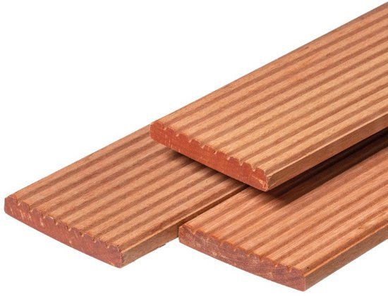 Merkloos Tuindeco Vlonderplank bangkirai 2,1x14,5x335 cm