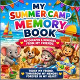My Summer Camp Memory Book Autographs, Drawings & Memories from Camp Friends: 90 pages FULL-COLOR Keepsake Book for Kids Ages 4–6
