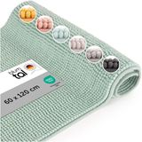 Blumtal Badmat - Anti-slip Badmat - Chenille Zachte Badmat - 60 x 120 cm - Lichtblauw