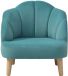Vente-unique Kuipfauteuil in blauw fluweel voor kinderen COBACA