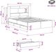 vidaXL Bedframe met opbergruimte en hoofdbord Artisanaal eiken