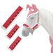 NRTFE Fleece Horse Santa Halter Hoofdstel Cover met Jingle Bell voor Kerst Parade