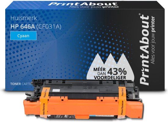 PrintAbout Huismerk HP 646A (CF031A) Toner Cyaan | Cyaan | 13500 pagina's