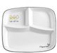 Dailygoods - Assiettes de service en porcelaine à 3 compartiments - Assiettes diététiques en céramique