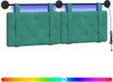 vidaXL - Hangend hoofdbord - Met LED-verlichting - Turquoise - Fluweel