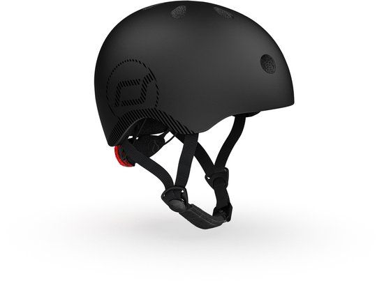 Scoot & Ride Helmet – Sporthelm – M/L 55-59 cm – LED achterlicht – magnetische sluiting – verstelbaar – Zwart