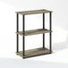Furinno Turn-N-Tube 3-laags multifunctioneel compact displayrek, rekken, boekenkast, Frans eiken/zwart