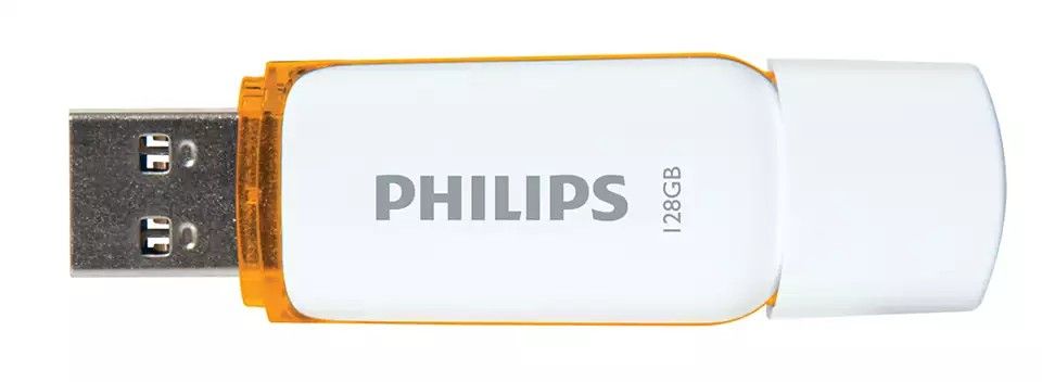 Philips FM12FD70B USB Flash Drive 128GB - USB 2.0 - Orange