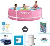 Intex Rond Frame Zwembad - 244 x 76 cm - Roze