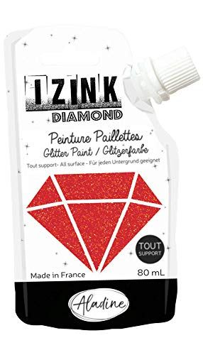 Aladine Izink Diamond Glitter Paint - Red - 80 ml